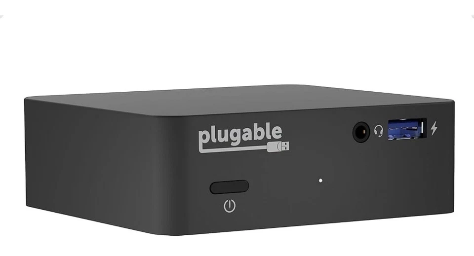 Plugable USB C Dock VESA Mount Compact with 85W Charging Thunderbolt 4/3 USB4 - Image 1 of 4
