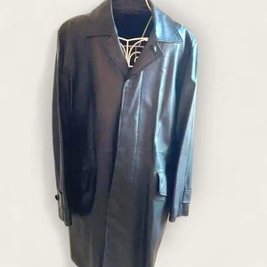 Abrigo de cuero Paul Smith XL cuero de cordero pesado usado con arañazos -de Japón - Imagen 1 de 10
