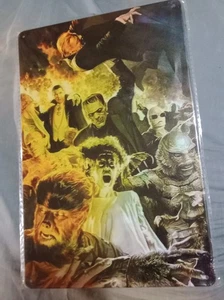 ¡Monstruos universales! Letrero de hojalata 7 de los mejores monstruos antiguos La criatura  - Imagen 1 de 2