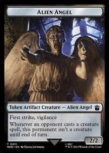 4x Fichas Alien Angel / Cyberman - Casi Nuevas - Doctor Who - SPARROW MAGIC - Imagen 1 de 2