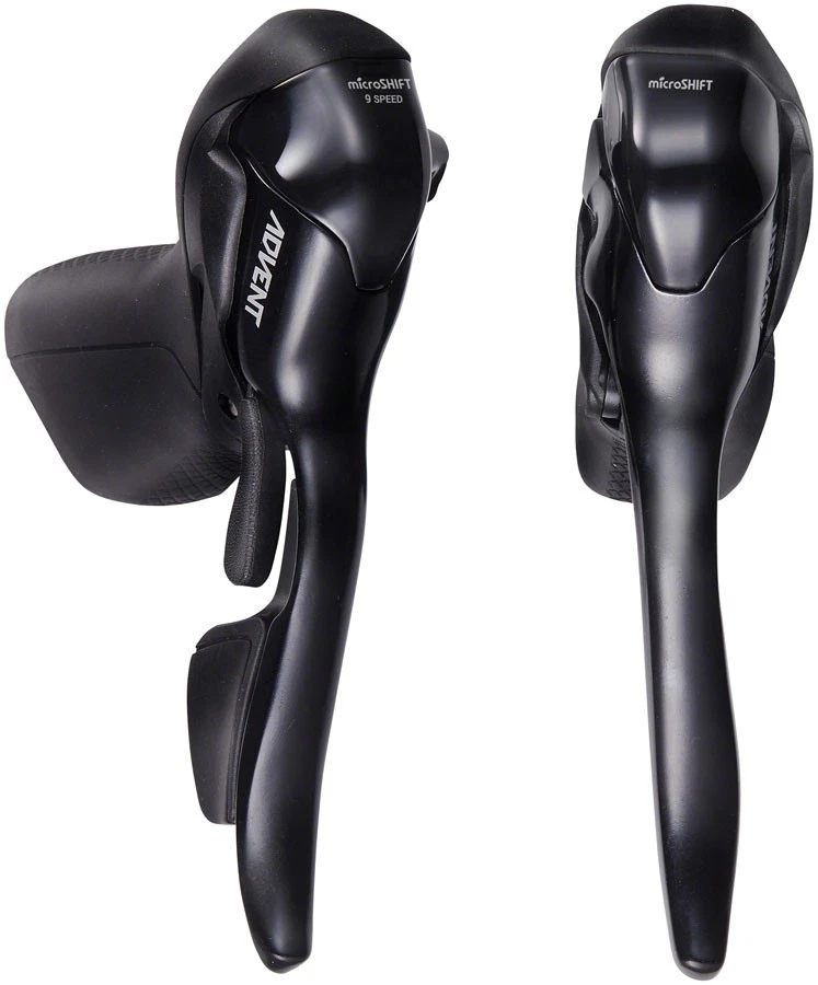 microSHIFT ADVENT Drop Bar Shifter Set 1x9-Speed, Aluminum, Wide Gear Range - Image 1 of 1
