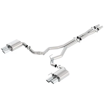 Borla 140746 ATAK Stainless Cat Back Exhaust for 2018-23 Ford Mustang GT 5.0L V8 - Изображение 1 из 4