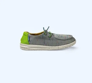 Hey Dude Wendy Sox Slip-On Shoes Grey Green Womens 8 - Picture 1 of 6