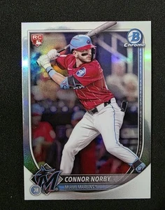 2025 Bowman Chrome Connor Norby #46 Red Rookie RC Refractor Redemption SP - Bild 1 von 2