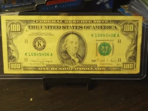 1990 Circulated $100 Dollar Bill K Dallas Texas K10845406A Circulated - Picture 1 of 4