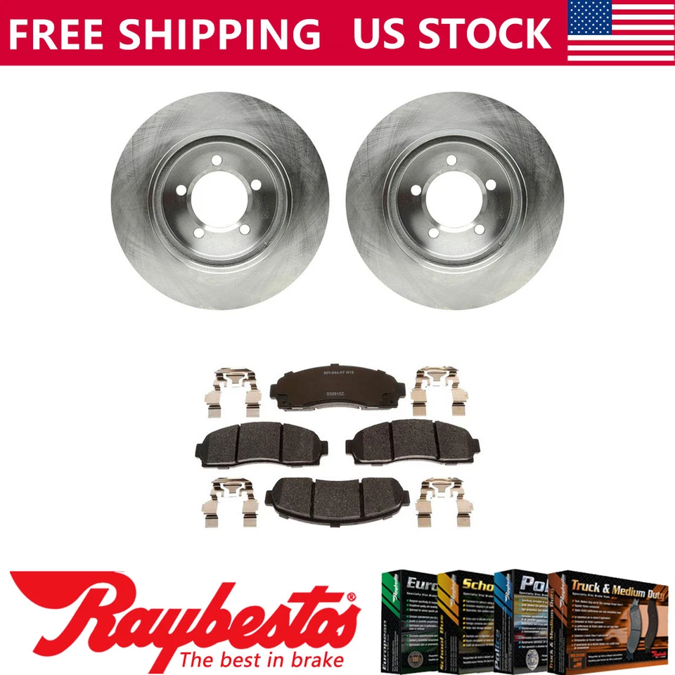 Rotores de freno delanteros + pastillas de freno metálicas y herrajes para Ford Explorer 2002-2003 Foto 1 de 4