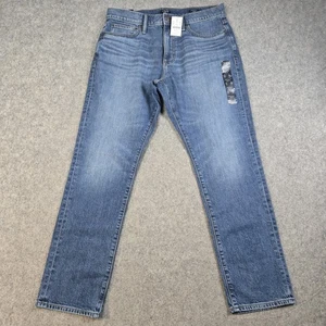 NWT J Crew Jeans Mens 32x30 Blue Denim Athletic Slim Vintage Flex Whiskering - Picture 1 of 19
