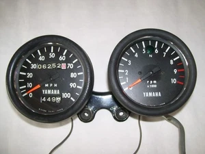 Yamaha AT1 125 Gauges Speedometer Tachometer Cluster 1969, Nice - Picture 1 of 16