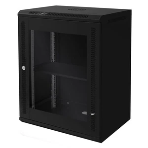 19" Serverschrank Netzwerkschrank Wandgehäuse Rack Stahlgehäuse 15HE 600x450 mm - Bild 1 von 10