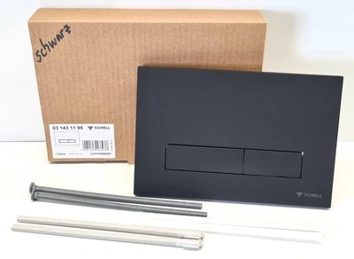 SCHELL MONTUS KONKAV 031431199 WC-Betätigungsplatte Zweimengenspülung Schwarz