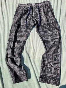 Paul Smith Red Ear 34R Trouser Cotton Summer Chino Pant Rare Low Crotch Grey blk - Picture 1 of 13