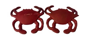 Vintage Cast Iron Crab Bottle Openers Red By J.W.Musse # 481 Set of Two . - Picture 1 of 6
