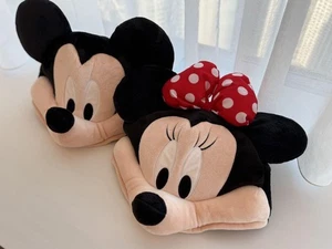 Tokyo Disney Resort Mickey & Minnie Peluche Sombrero Fan Cap Conjunto de 2 Diademas Japón - Imagen 1 de 5