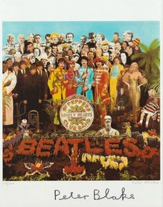 Peter Blake Firmado 10x8 Pulgadas Sgt. Foto de Pepper's Lonely Hearts Club Band Beatles - Imagen 1 de 1