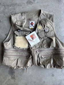 Vintage NWT Columbia Henry's Fork Fishing Vest Large Khaki - Picture 1 of 3