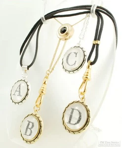 Große ausgefallene runde Anhänger Anhänger Anhänger mit Druck Monogramm, Halskette & Schieberkette Optionen - Bild 1 von 27