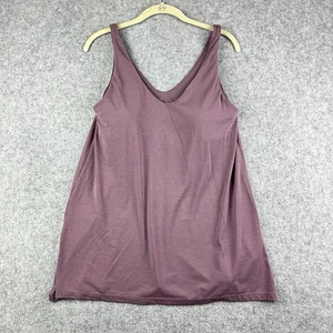 Athleta Essence Support Tank Top Womens L Mauve Removable Pads Workout Gym Loose - Picture 1 of 14