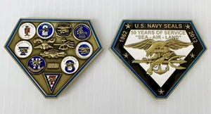 US Navy Seals Seal Team 6 VI Trident NSW 50 Años Desafío Moneda CPO Operaciones Especiales - Imagen 1 de 10