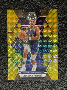 2022-23 Panini Mosaic Jordan Poole #7 Reactive Yellow Prizm Golden State