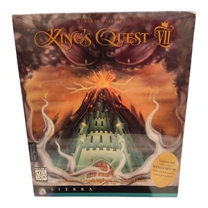 Kings Quest 7 VII Bix Box IBM PC nuovo sigillato VGA gioco per PC quasi nuovo - Foto 1 di 9