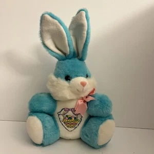 Dan Dee Hoppy Hopster Osterhase Hase Plüsch blau Stickerei Vintage 14 Zoll - Bild 1 von 8