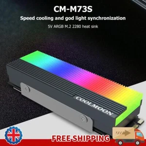 COOLMOON CM-M2A ARGB Heatsink Cooler M.2 2280 Solid State Hard Disk Radiator - Bild 1 von 8