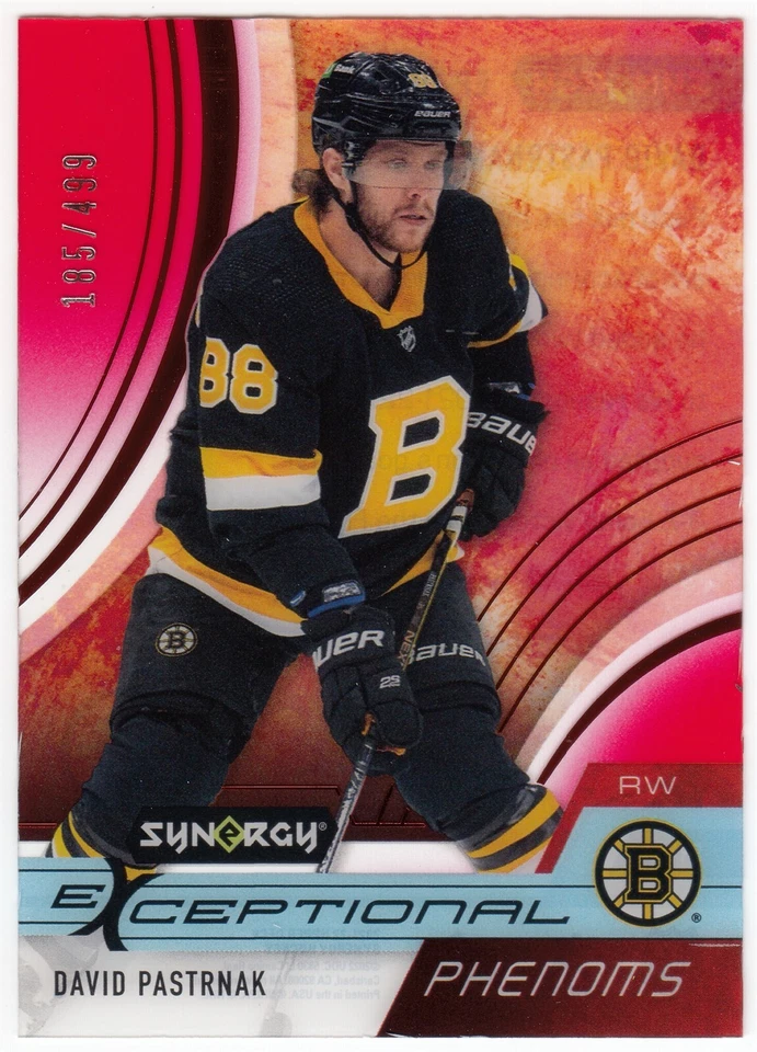2021-22 Upper Deck Synergy Exceptional Phenoms Red DAVID PASTRNAK EP-DP #/499 UD - Image 1 of 1