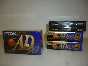 LOT 8 K7 / CASSETTES AUDIO TDK AD90 EA Position normale TYPE I (LECI) lot NEUF - Photo 1/11