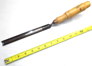 Gouge BUCK Vtg Woodworker's 3/4" Crank Handle Wood Gouge, 14-3/16" Long, England - Bild 1 von 6