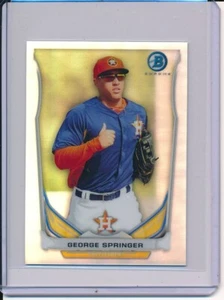 2014 Bowman Chrome Scout Top 5 Mini Refractor #BMHA3 George Springer Astros - Picture 1 of 1