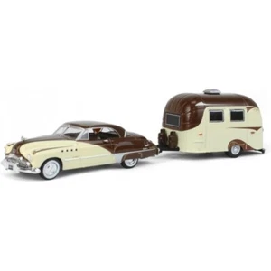 Greenlight 1949 Buick Roadmaster Hardtop con Airstream 16' Bambi Diecast 1/64 - Imagen 1 de 2