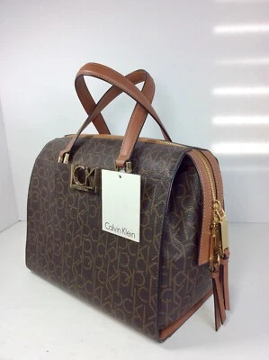 Black/Gold Calvin Klein Logo Large 12”x9”x6.5” Purse Tote Handbag Style H3JDE1XT - Image 1 of 4