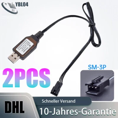 USB RC Ladegerät Kabel Mit SM-3P-Stecker für RC-Car Buggy Auto Akkuladegerät - Bild 1 von 4