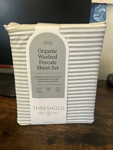 Threshold Organic Washed Percale Sheet Set Twin Xl- Thread Count 250 - Picture 1 of 5