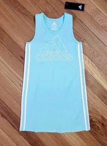 NEW ADIDAS Little Girls Active Cotton Tank Dress, Mint (sz 4-6X) - Picture 1 of 3