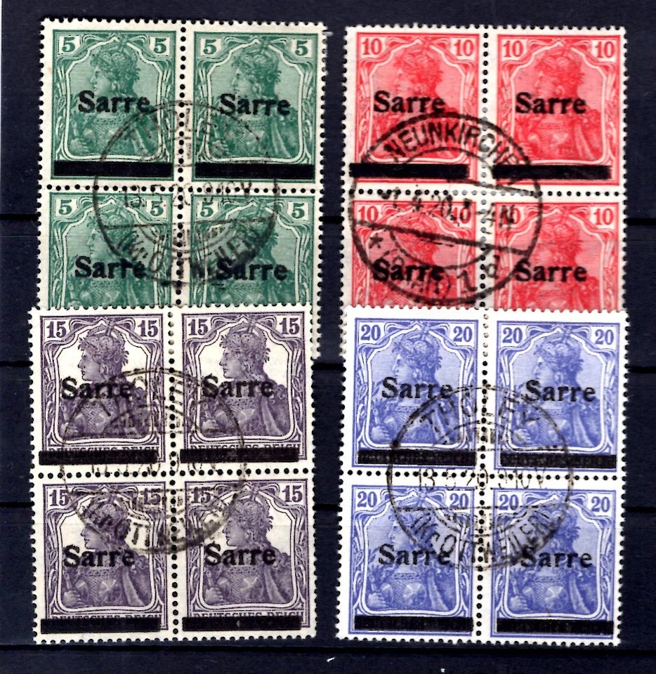 Saar 4,6,7,8 block of four used (L6991) - Image 1 of 1