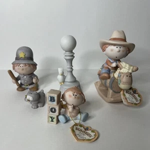 Lote de 4 estatuillas de cerámica Fabrizio George Good Bumpkins, buen estado - Imagen 1 de 4