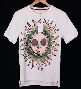 NUEVA Camiseta Paul Smith Blanco Psicodélico Estampado Solar 100% Algodón S/S Para Hombre S - Imagen 1 de 9