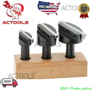 Fly Cutter Set 1/2" Schaft 3/4" bis 1-1/2" Schneiden Fräsen gehärtetes Werkzeug Bit USA - Bild 1 von 13