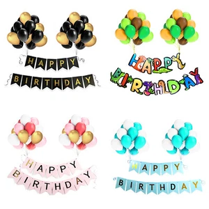 Juego de pancartas de cumpleaños feliz negro y rosa decoración fiesta de cumpleaños 40 piezas globos - Imagen 1 de 43