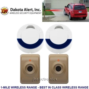 DAKOTA ALERT DCMA-4000 DRIVEWAY ALARM - 2 RECEIVERS - 2 WIRELESS MOTION SENSORS - Picture 1 of 9