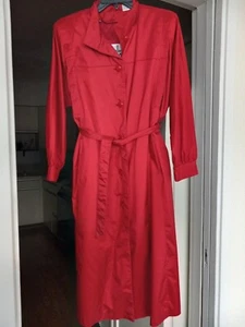 j gallery petite 5/6 solid red trench coat removable inside - Picture 1 of 12