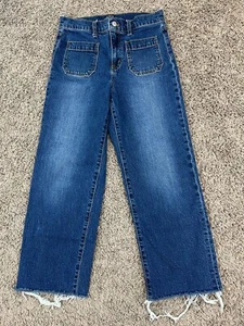 J Crew Jeans Womens Size 26 Blue Denim Slim Wide Leg Stretch (Act 27x23.5 in) - Picture 1 of 11
