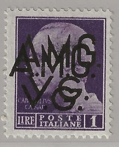1945 Venezia Giulia AMG-VG - 1 l. Doppelaufdruck postfrisch ** - Bild 1 von 1