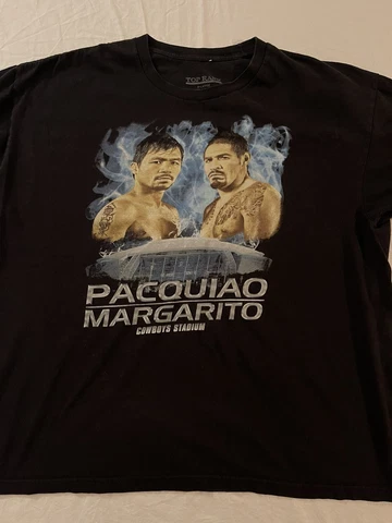 Vintage Boxing 2010 Manny Pacquiao vs Antonio Margarito T-Shirt Size XL Cover