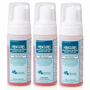 3 pack - Hibiclens Antiseptic Antimicrobial Skin Cleanser 4oz Foam Pump 57541 - Picture 1 of 1