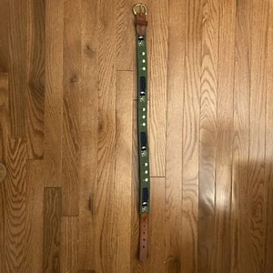 Osborn & Robert Herren GOLF Nadelspitze verzierter Ledergürtel Metallschnalle S 28 - Bild 1 von 6