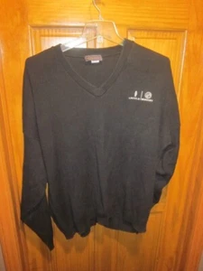 Vintage Andrew Rohan V-Neck Sweater Mens 2XL USA LINCOLN MERCURY BLACK - Picture 1 of 6