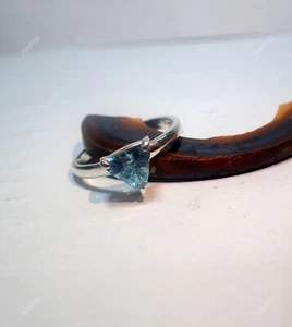 Natural Topaz Gemstone Jewelry 925 Sterling Silver Band Ring Size O For Women - Picture 1 of 6