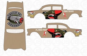 war bomber gasser white toner water slide decal For 1/64 scale custom diecast - Picture 1 of 1